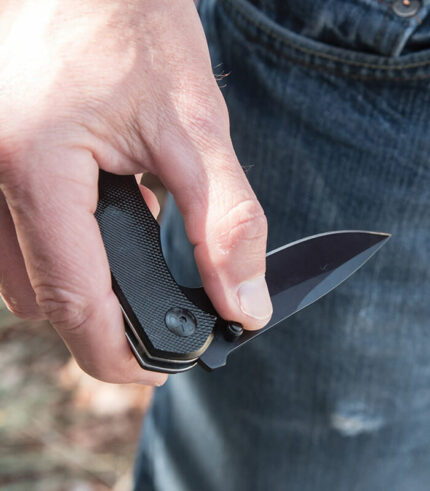 Black Anodized Tactical Diamond Knife