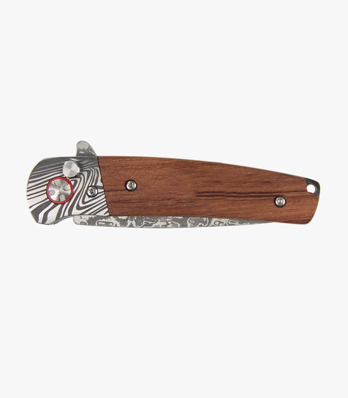 SK-714-Damascus-Rosewood-Folder-knife-closed Rosewood Damascus Folder closed