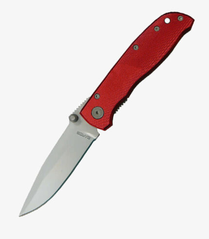Red everyday carry diamond pattern knife can be logoed.