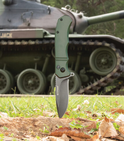 Army green tactical knife