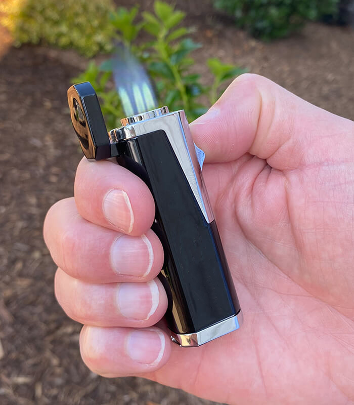 SK-TL-butane-cigar-lighter-triple-jet-flame_blank Butane Cigar Lighter with cap up