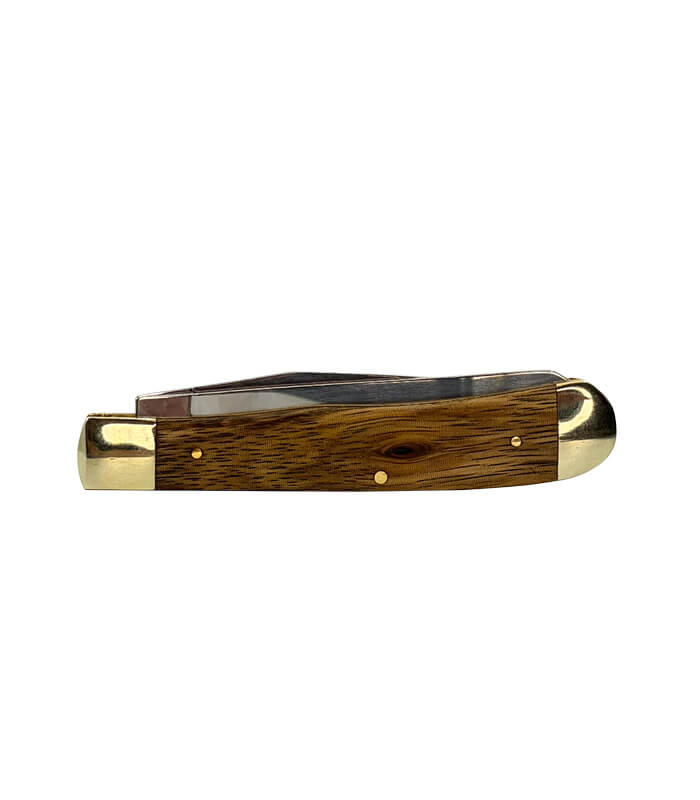 SK-228-sarge-knives-scout-large-zebrawood-2-blade-trapper-Back Closed_700x800px Sarge Knives Scout Large Zebrawood 2 Blade Trapper SK-228 featuring polished 440 stainless steel clip point and spey blades with zebrawood handles.